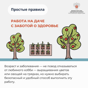 Работа на даче с заботой о здоровье