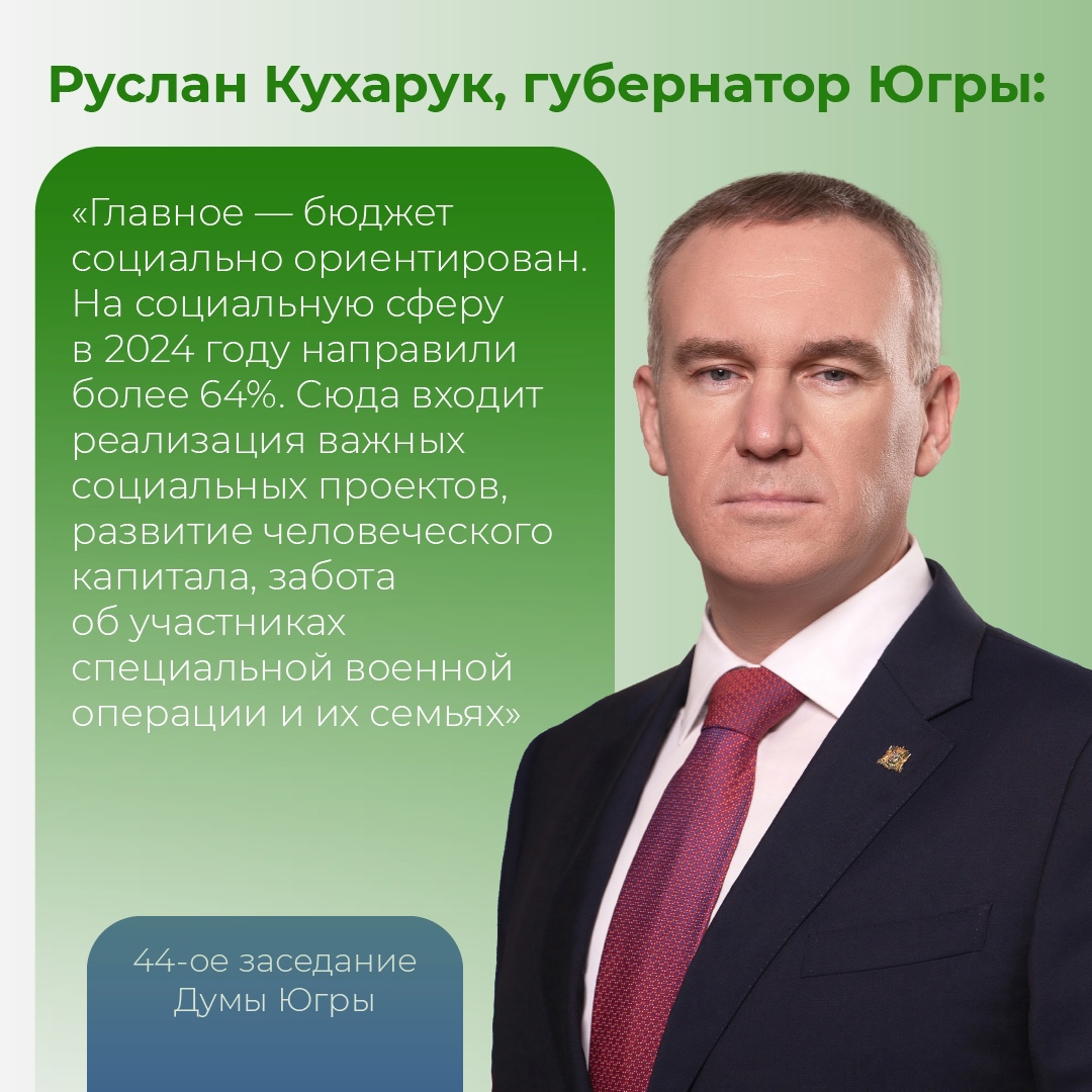 Губернатор Югры Руслан Кухарук выступил на 44-м заседании окружной Думы с отчетом о результатах работы правительства за 2024 год Губернатор Югры Руслан Кухарук выступил на 44-м заседании окружной Думы с отчетом о результатах работы правительства за 2024 год