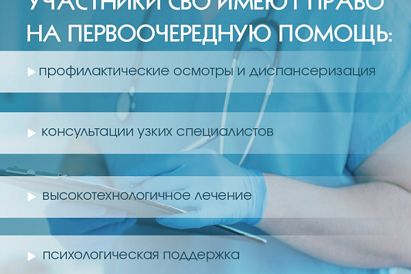 Медицинская помощь для участников СВО и из семей: поддержка и забота на каждом этапе лечения