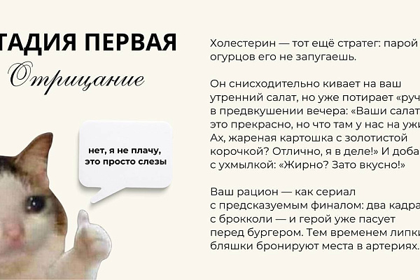 Стадии принятия гиперхолестеринемии