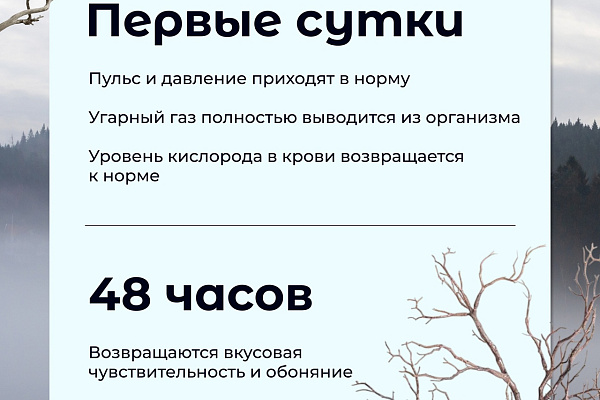 Восстановление организма после отказа от курения